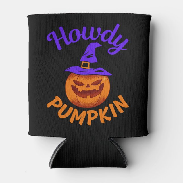 Porta-lata Howdy Pumpkin Halloween (Frente)