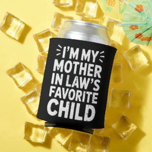 Porta-lata Humor Divertido de Pais Filho Favorito Mãe Polític