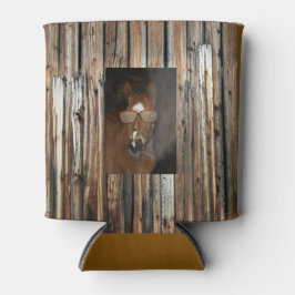 Porta-lata Humorístico Cavalo Fumante Bebida Cigarros Fumante