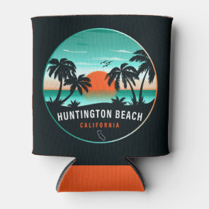 Porta-lata Huntington Beach California Retro Sunset Souvenirs