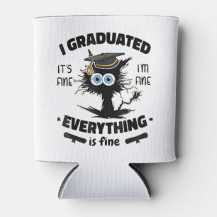 Porta-lata I Classe de Formando Graduação de Gato Negro Engra