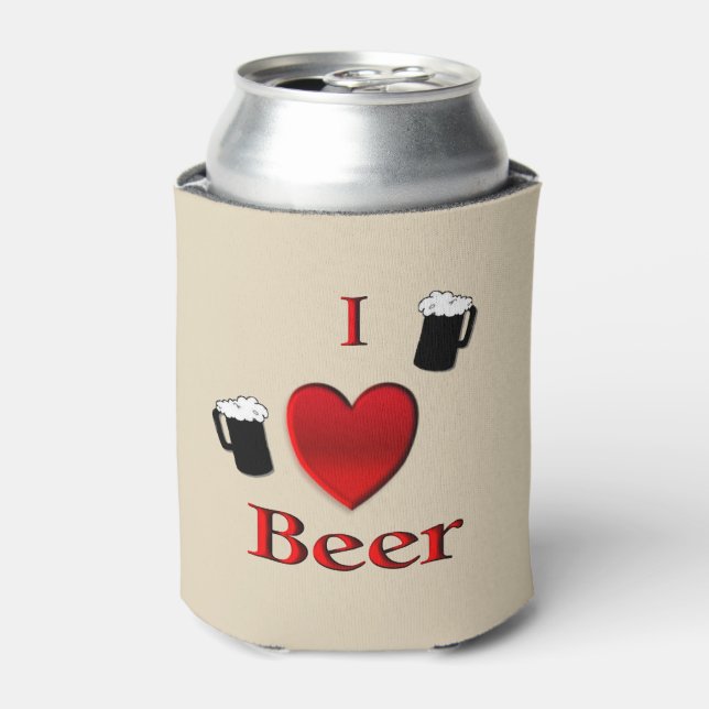 Porta-lata I Heart Beer Design (Can Front)