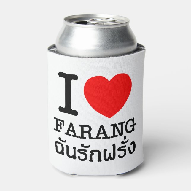 Porta-lata I Heart (Love) Farang (Can Front)
