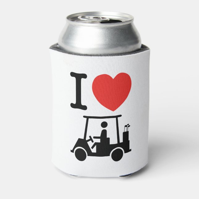 Porta-lata I Heart (Love) Golf Cart (Can Back)