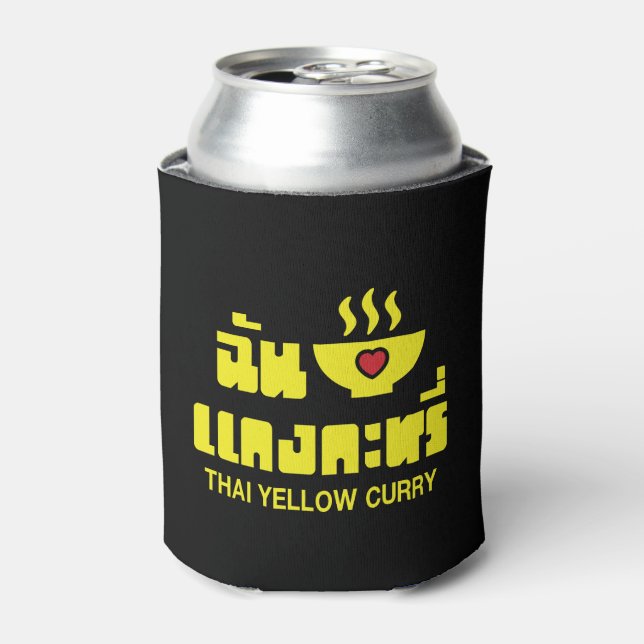 Porta-lata I Heart (Love) Thai Yellow Curry (Can Front)