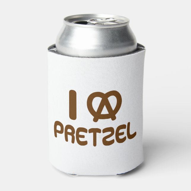 Porta-lata I Heart Pretzel (Can Front)