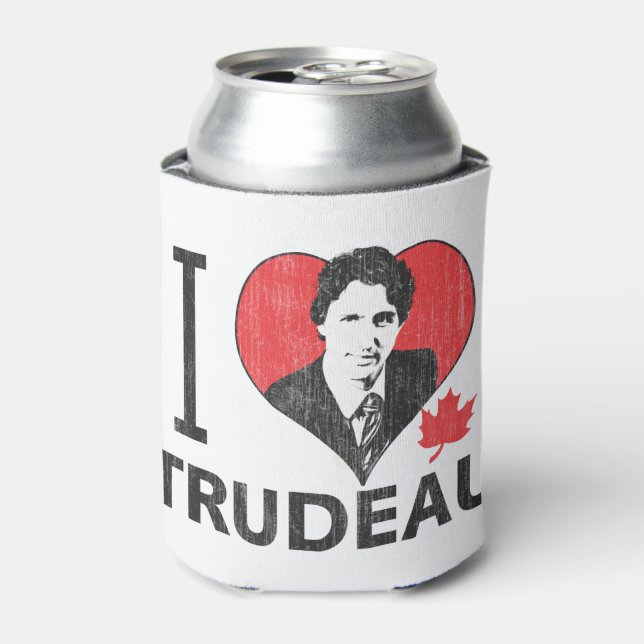 Porta-lata I Heart Trudeau (Can Front)