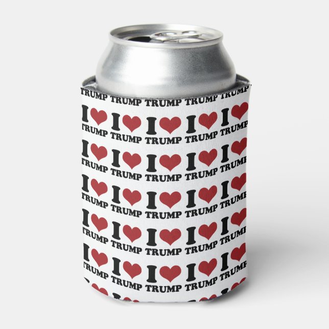 Porta-lata I Heart Trump para Presidente (Can Front)