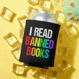 Porta-lata I Read Banned Books Rainbow
