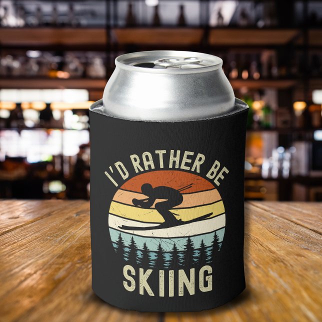 Porta-lata I'd Rather be Skiing, Funny skier (Criador carregado)