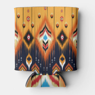 Porta-lata Ikat, padrão etético tribal asteca.