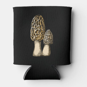 Porta-lata Ilustração Botânica de Morel Mushroom