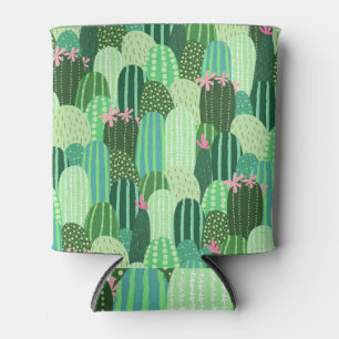 Porta-lata Ilustração Colorida De Padrão Sem Olhos De Cactus