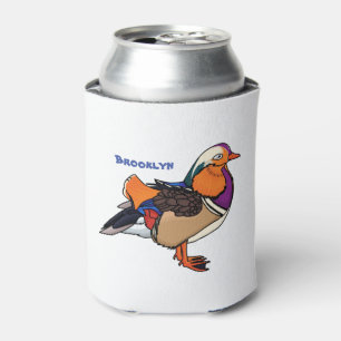 Porta-lata Ilustração colorida do pato de mandarina