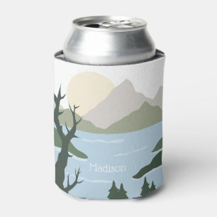 Porta-lata Ilustração da Natureza com Nome Personalizado