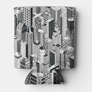 Porta-lata Ilustração de cidade do arranha-céu, isométrica se