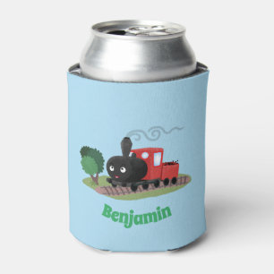 Porta-lata Ilustração de desenho animado da locomotiva de c