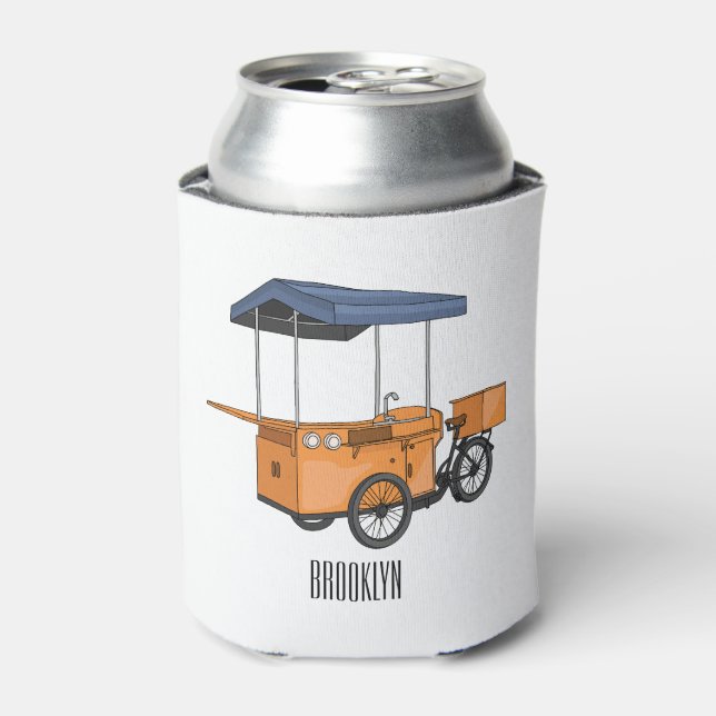 Porta-lata Ilustração de desenho animado de comida de bicicle (Can Front)