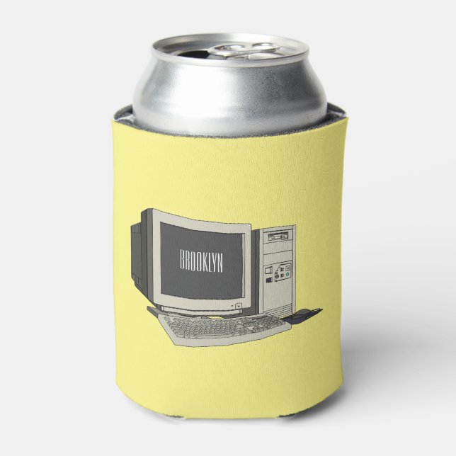 Porta-lata Ilustração de desenho animado de computador (Can Front)