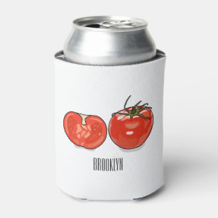 Porta-lata Ilustração de desenho animado de tomate