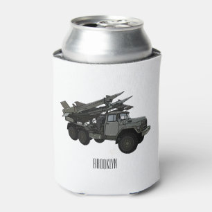 Porta-lata Ilustração de desenho animado de veículos mísseis