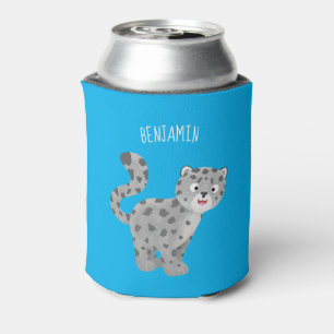Porta-lata Ilustração de desenho animado do leopardo da nev