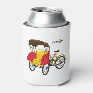 Porta-lata Ilustração de desenho animado do rickshaw Pedicab