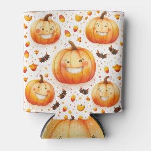 Porta-lata Ilustração de design de abóbora fofa de Halloween