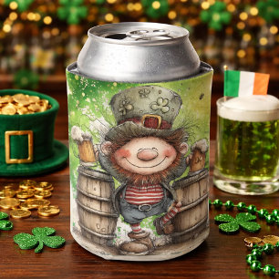 Porta-lata Ilustração de Leprechaun Divertido