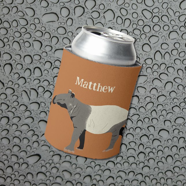 Porta-lata Ilustração de Tapir Malaio ou Asiático Personaliza (Criador carregado)