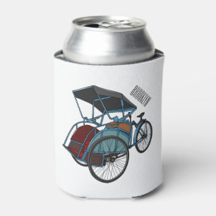 Porta-lata Ilustração do desenho do rickshaw Ciclo