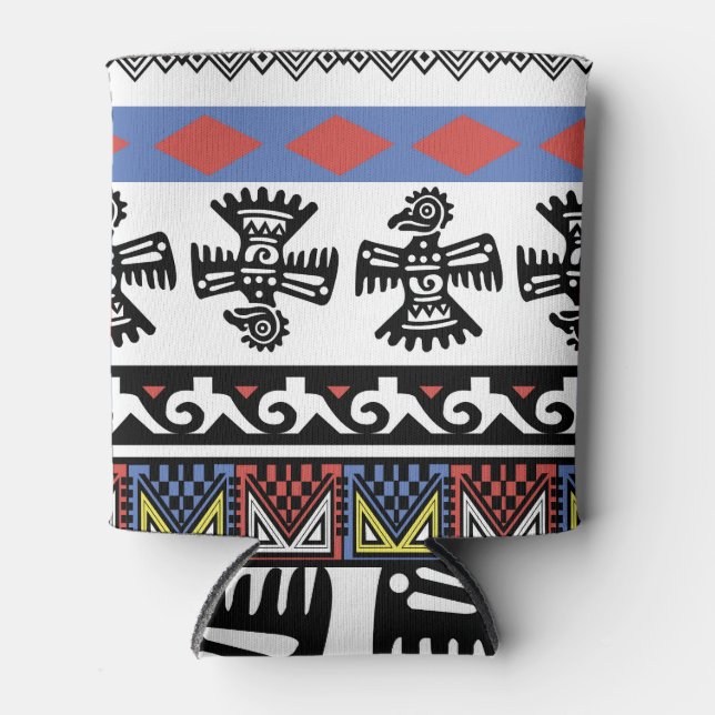 Porta-lata Ilustração Étnica Nativa Americana (Frente)