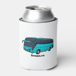 Porta-lata Ilustração moderna do desenho animado do ônibus
