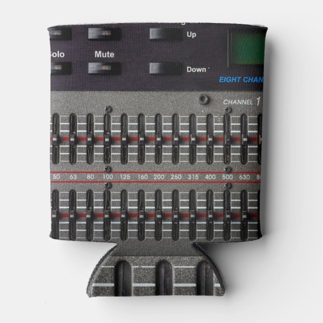 Porta-lata Imagem de botões do Mixer de Som. (Frente)