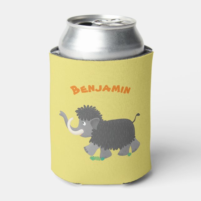 Porta-lata Imagem de desenho animado de mamute boazona (Can Front)