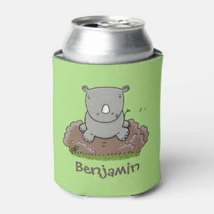 Porta-lata Imagem de desenho verde de desenho animado do beb