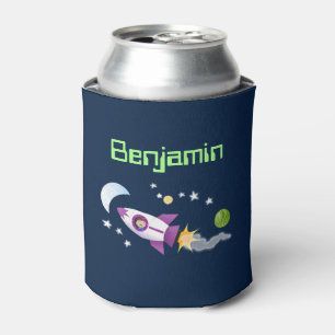 Porta-lata Imagem de um foguete em cartoon espacial