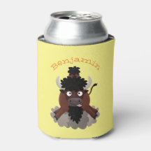 Imagem engraçada de desenho animado de bisonte de 