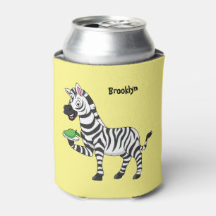 Porta-lata Imagem engraçada de desenho animado de zebra