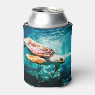 Porta-lata Imagem subaquática do oceano bonito da tartaruga