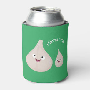 Porta-lata Imagem vegetal de desenho animado de alho giro
