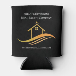 Porta-lata Imobilizador Dourado de Casa Preta Imobiliária