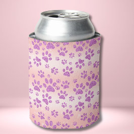 Porta-lata Impressão Animal de Manchas de Vaca Rosa