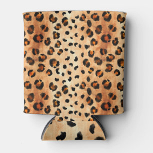 Porta-lata Impressão de Leopardo Aquoso: Textura Exótica De P
