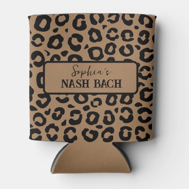 Porta-lata Impressão de leopardo "Nash Bach" pode resfriar (Frente)