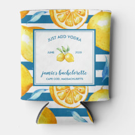 Porta-lata Impressão de limão | Citrus Bachelorette Personali