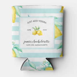 Porta-lata Impressão de limão | Citrus Bachelorette Personali