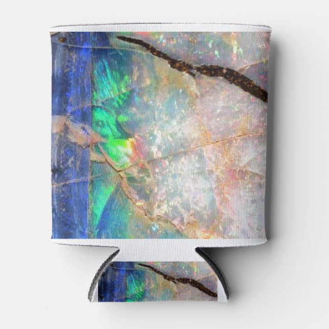 Porta-lata Impressão de Opal Azul (Frente)