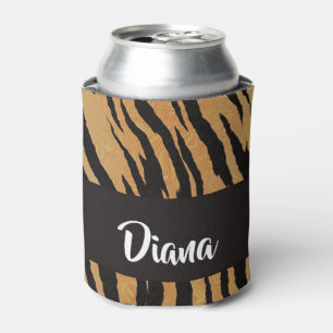 Porta-lata Impressão de tigre castanho e preto