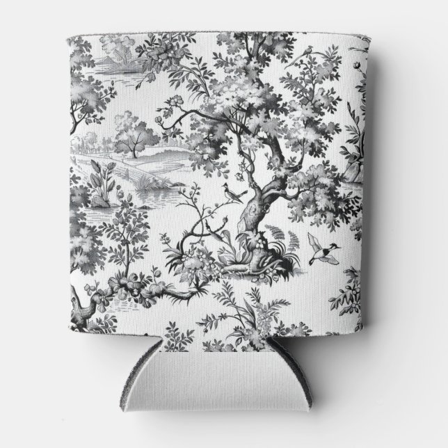 Porta-lata Impressão de Toile Preto (Frente)